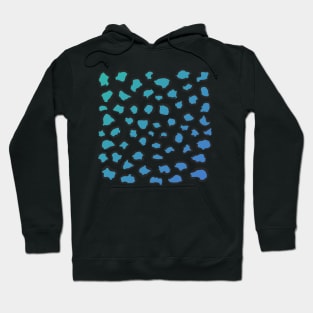 Blue Leopard Pattern Hoodie